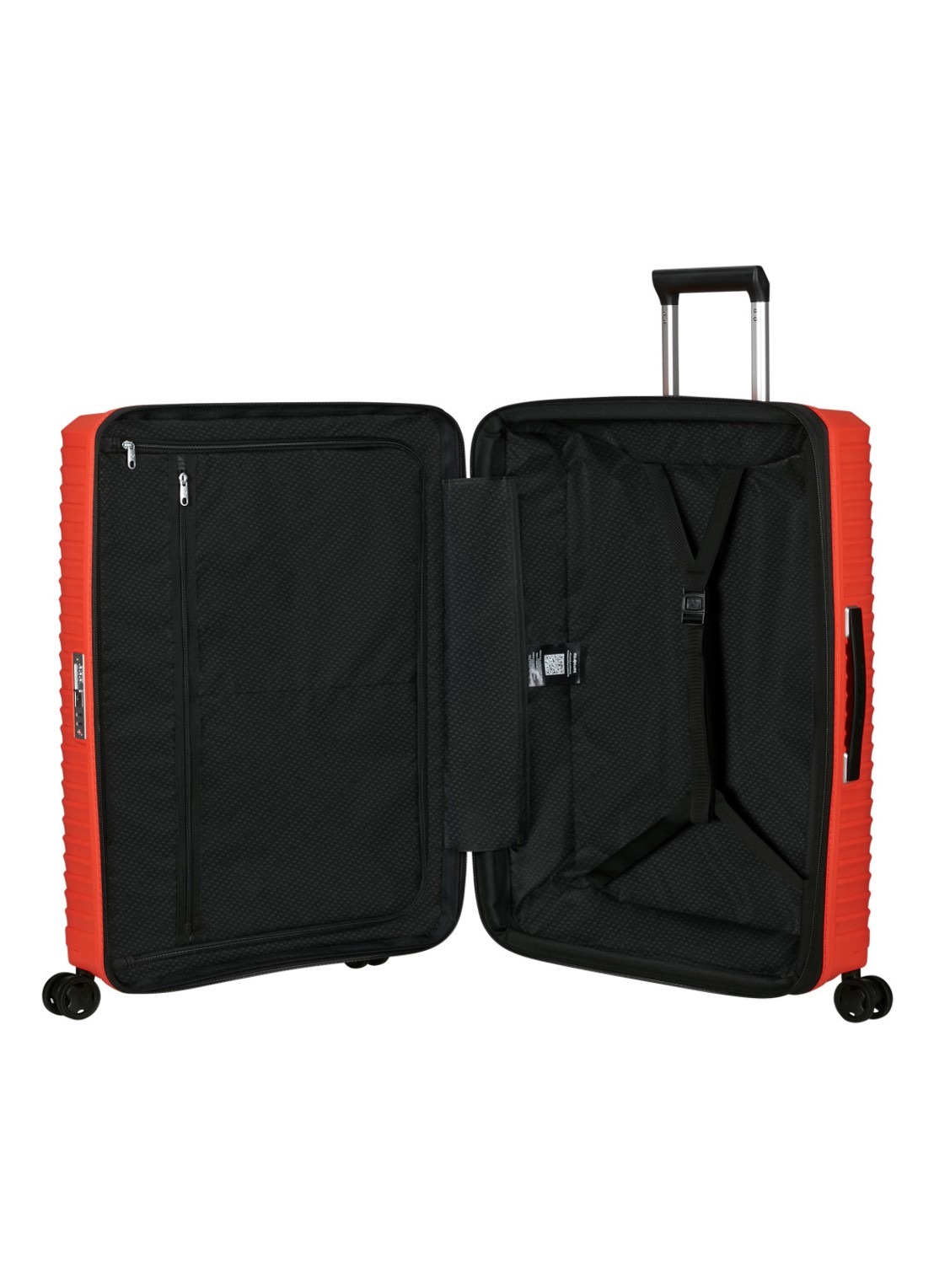 Samsonite Upscape vergrootbare spinner 75 cm - achterkant 3 oranjerood