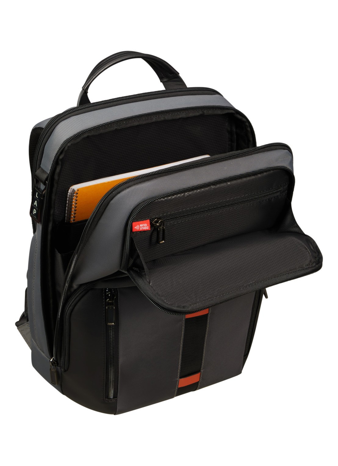 Samsonite Urban-Eye rugzak met 14,1 inch laptopvak - detail 4 donkergrijs