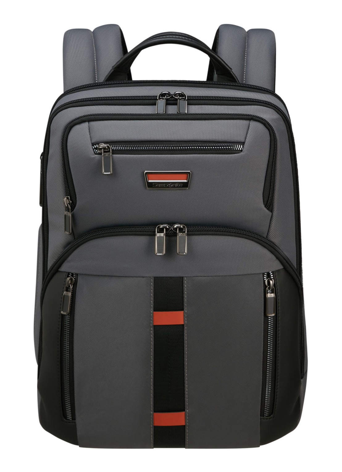 Samsonite Urban-Eye rugzak met 14,1 inch laptopvak - voorkant 2 donkergrijs