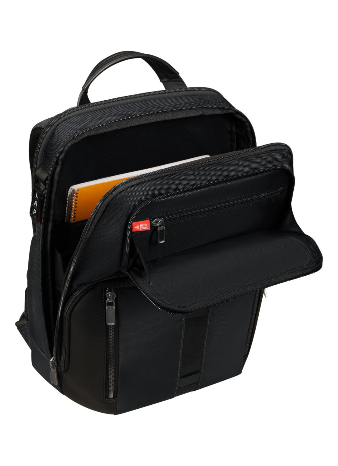 Samsonite Urban-Eye rugzak met 14,1 inch laptopvak - detail zwart