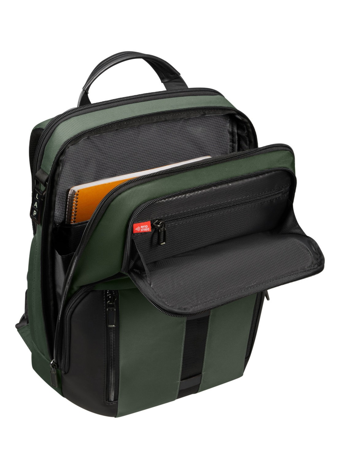Samsonite Urban-Eye rugzak met 14,1 inch laptopvak - detail 3 donkergroen