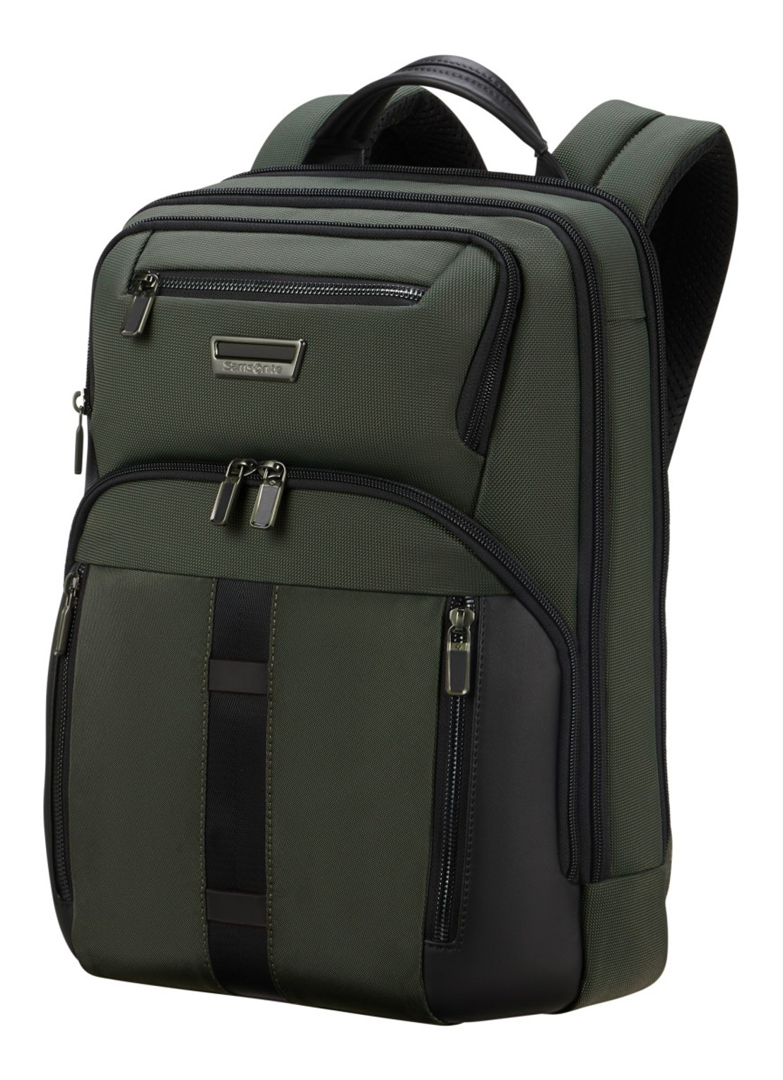 Samsonite Urban-Eye rugzak met 14,1 inch laptopvak - voorkant 2 donkergroen