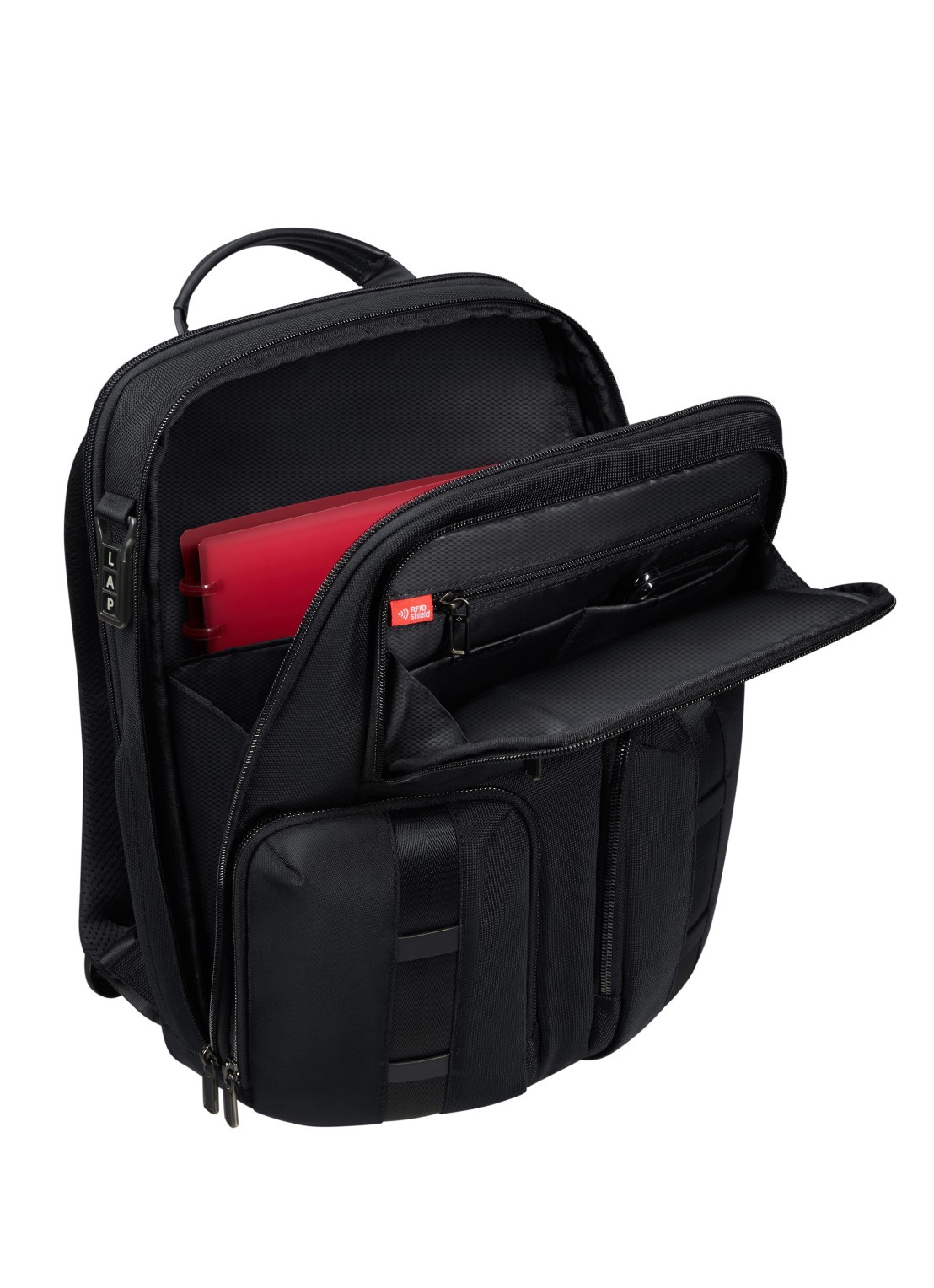 Samsonite Urban-Eye rugzak met 15,6 inch laptopvak - detail zwart
