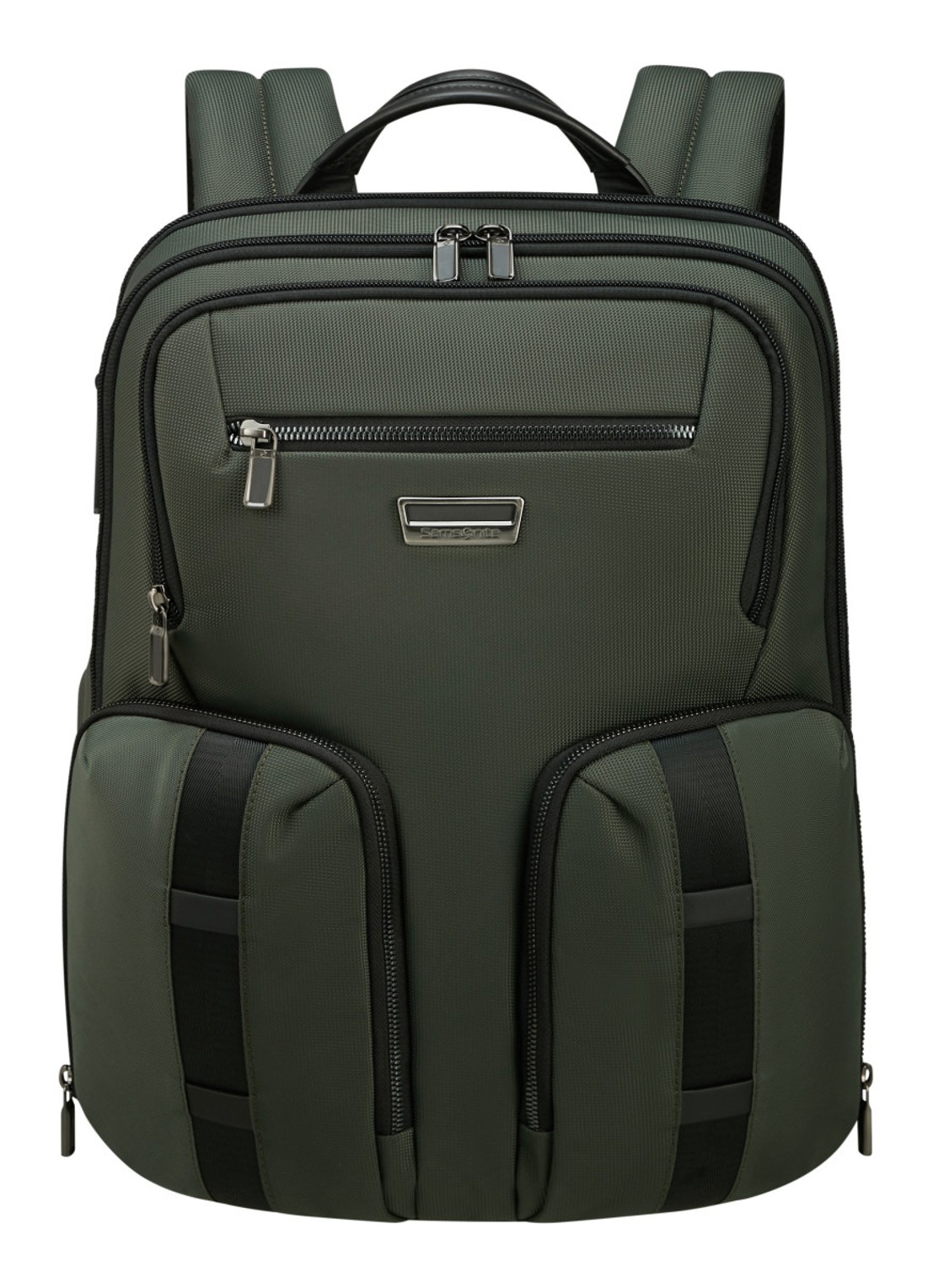 Samsonite Urban-Eye rugzak met 15,6 inch laptopvak - voorkant 3 legergroen