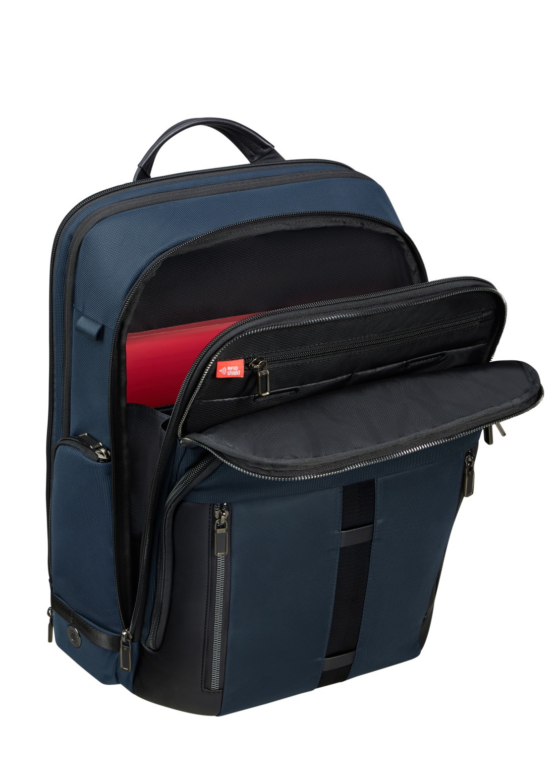 Samsonite Urban-Eye rugzak met 17,3 inch laptopvak - detail blauw