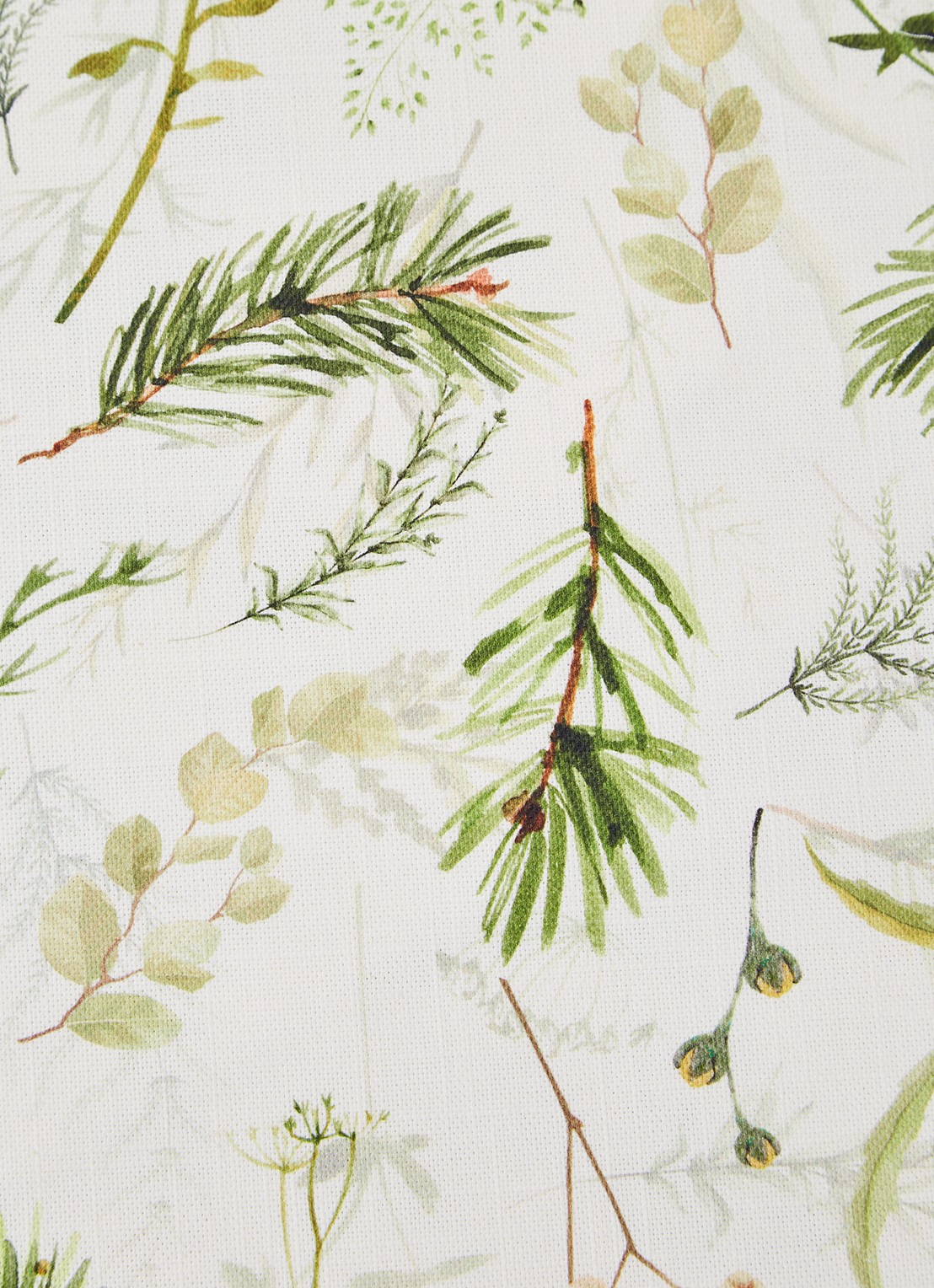 Sander Greenery tafelkleed van katoen 170 cm - detail 3 gebroken wit