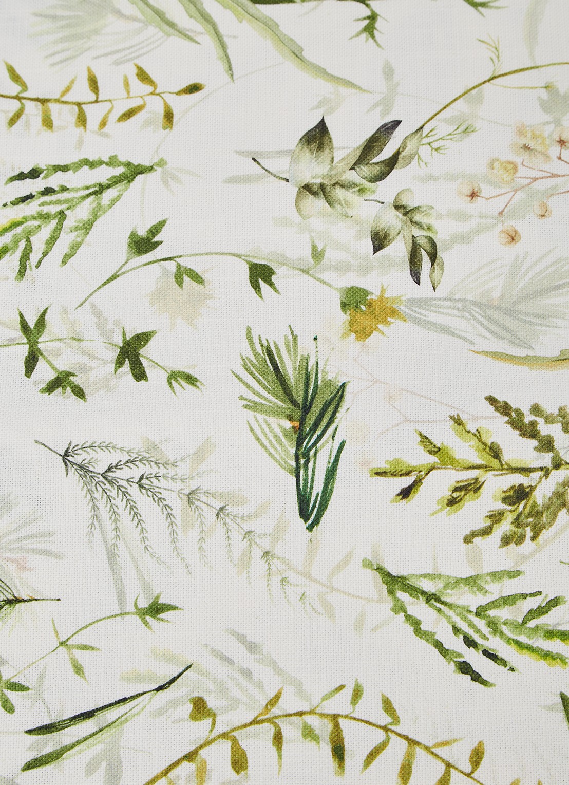 Sander Greenery tafelloper van katoen 140 x 50 cm - detail 3 gebroken wit