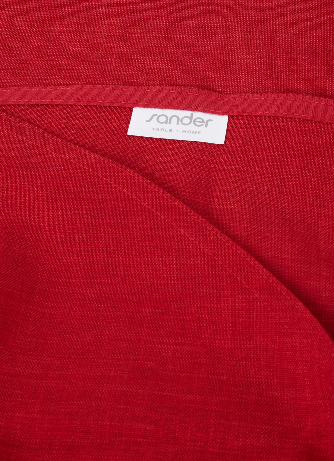 Sander Loft tafelkleed rond 170 cm - detail steenrood