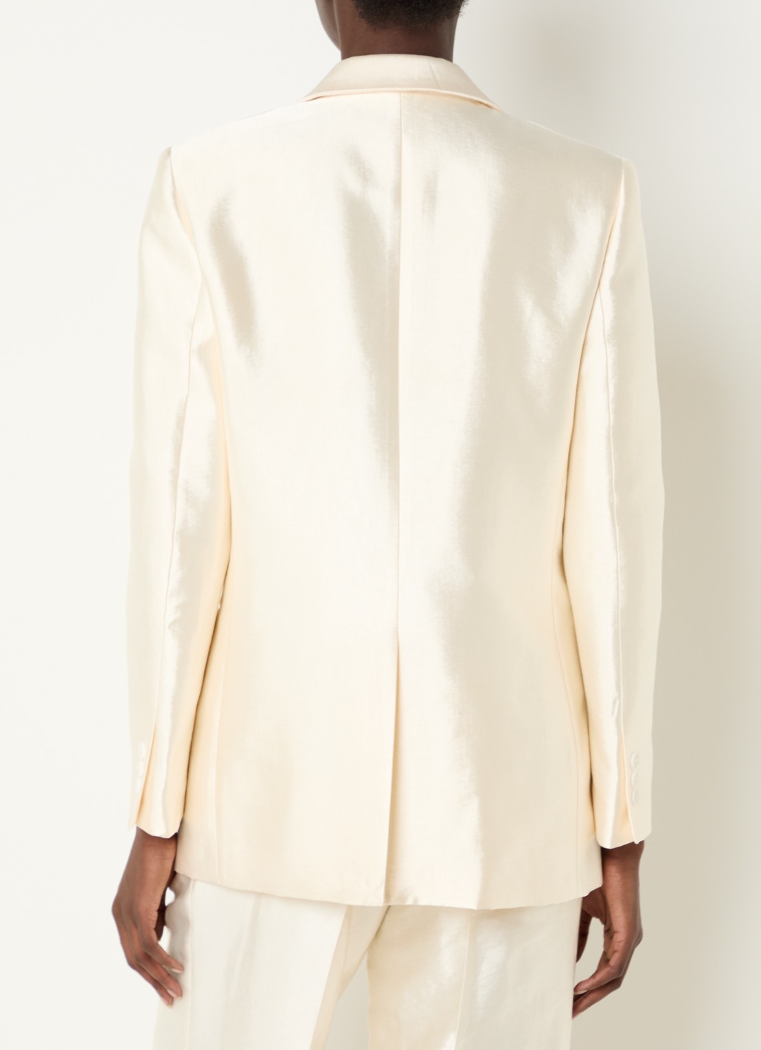 Sandro Blazer met glanzende finish en applicatie - achterkant 3 ivoor