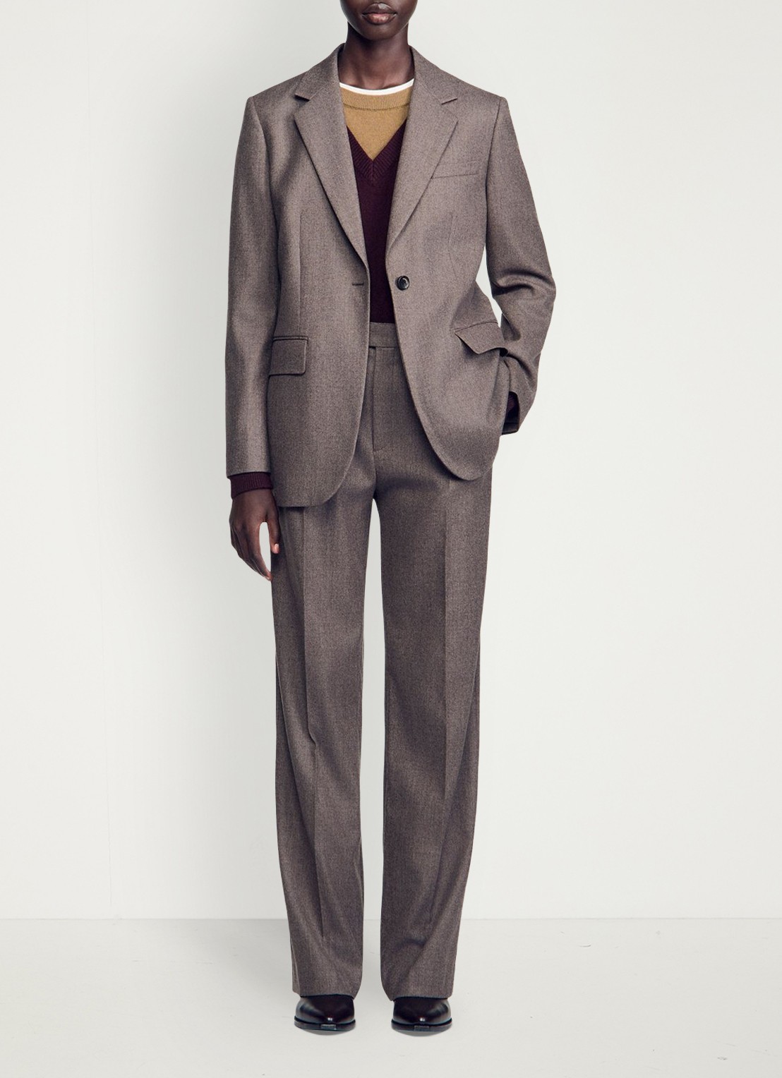 Sandro Blazer van wol - detail 5 taupe