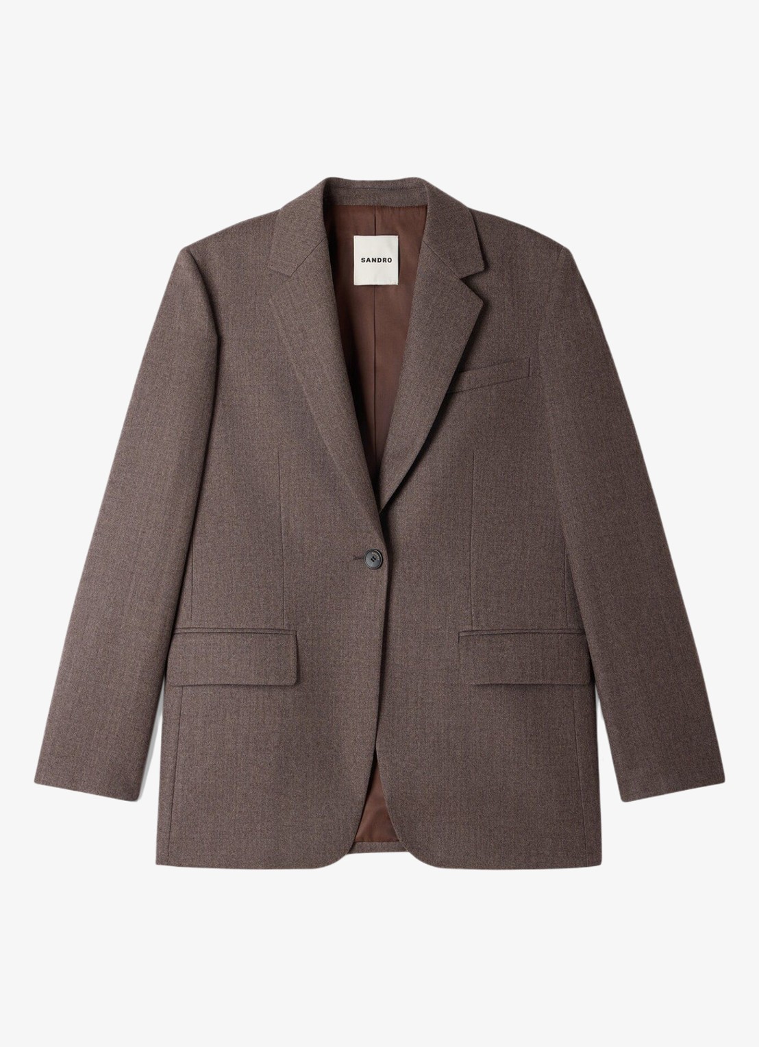 Sandro Blazer van wol - voorkant 2 taupe
