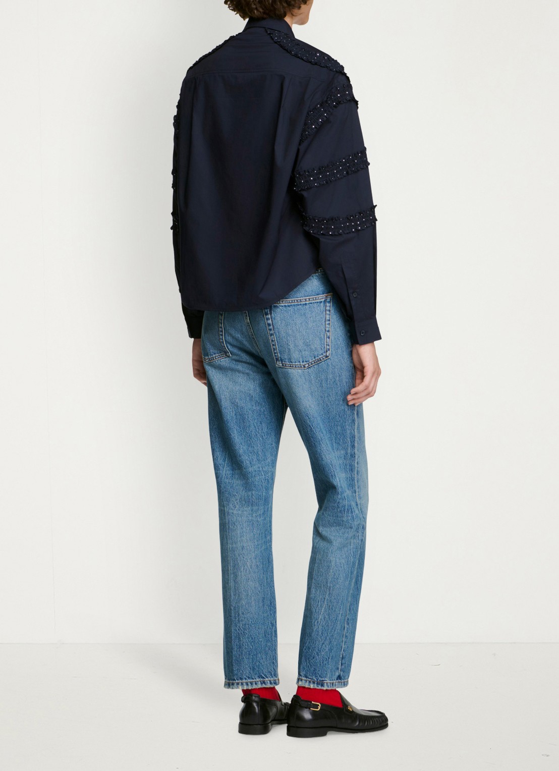 Sandro Blouse met strass - achterkant 6 donkerblauw