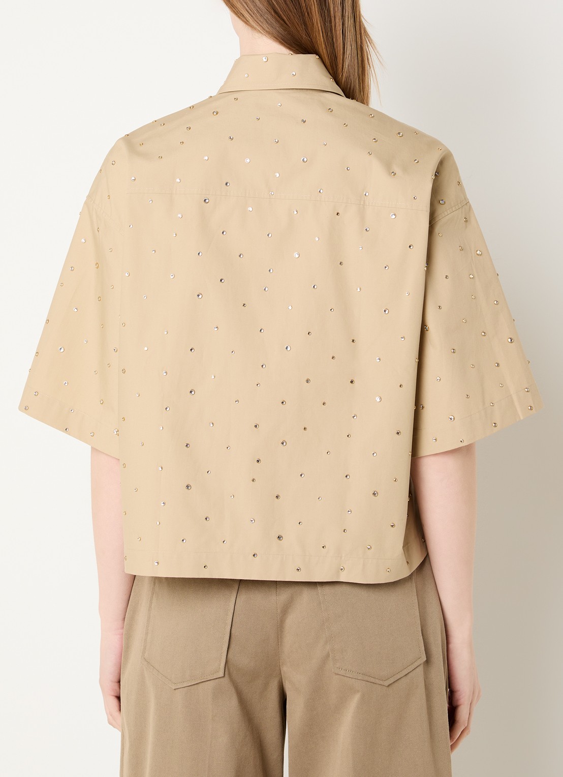 Sandro Blouse met studs - achterkant 3 camel