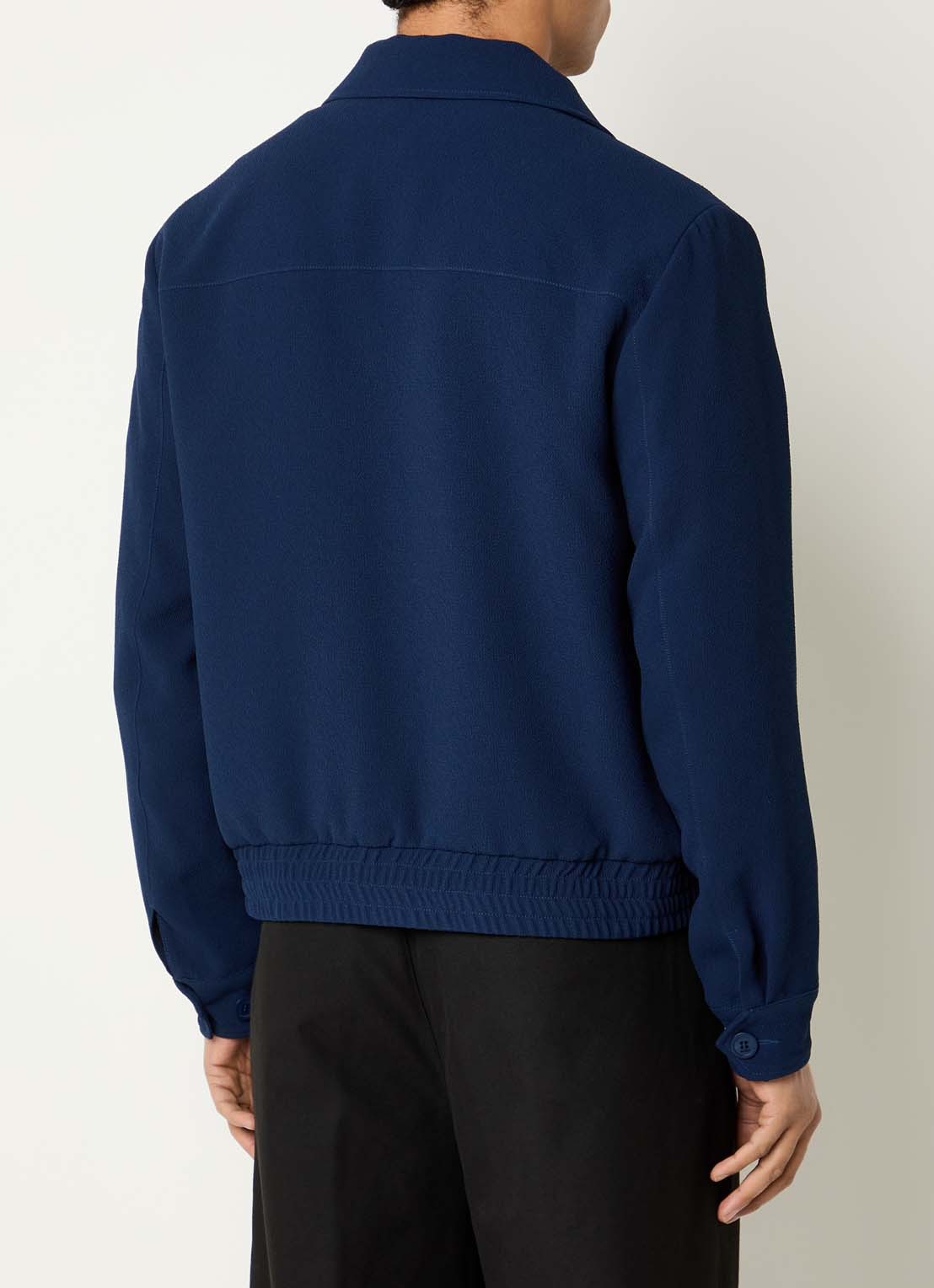 Sandro Bomberjack met steekzakken - achterkant 4 donkerblauw