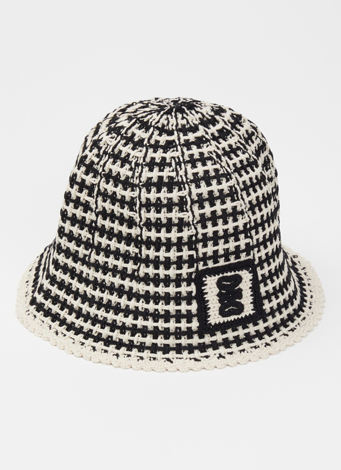 Sandro Bucket hoed met logo - voorkant creme
