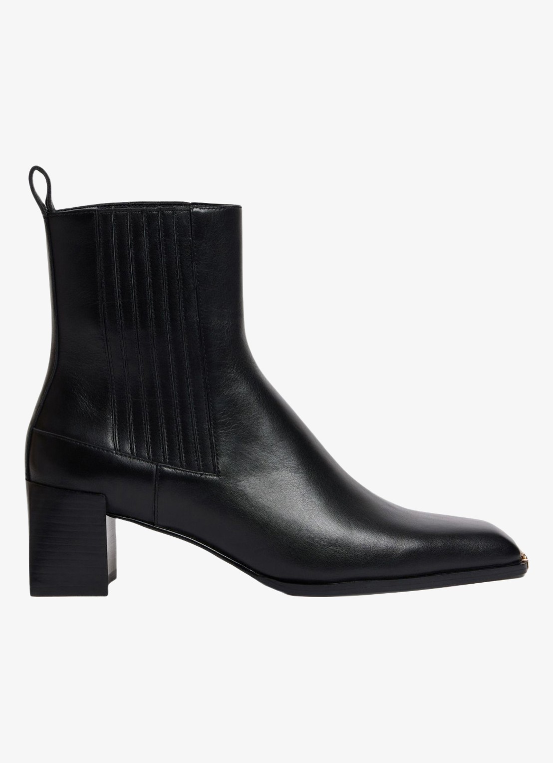 Sandro Chelsea boot van kalfsleer - voorkant 4 black / zwart