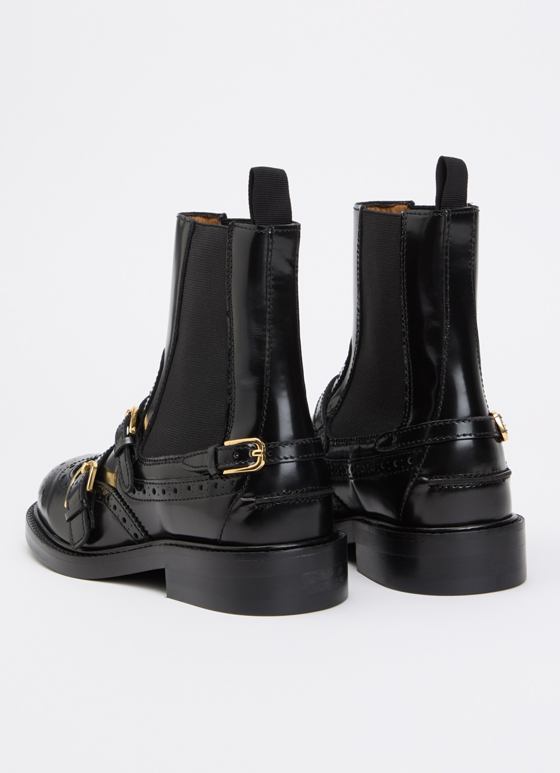 Sandro Chelsea boot van leer - achterkant zwart