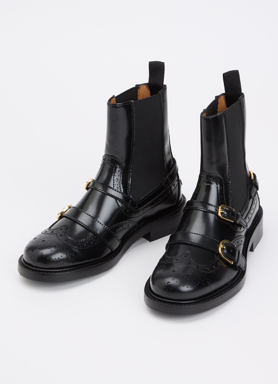 Sandro Chelsea boot van leer - detail 3 zwart