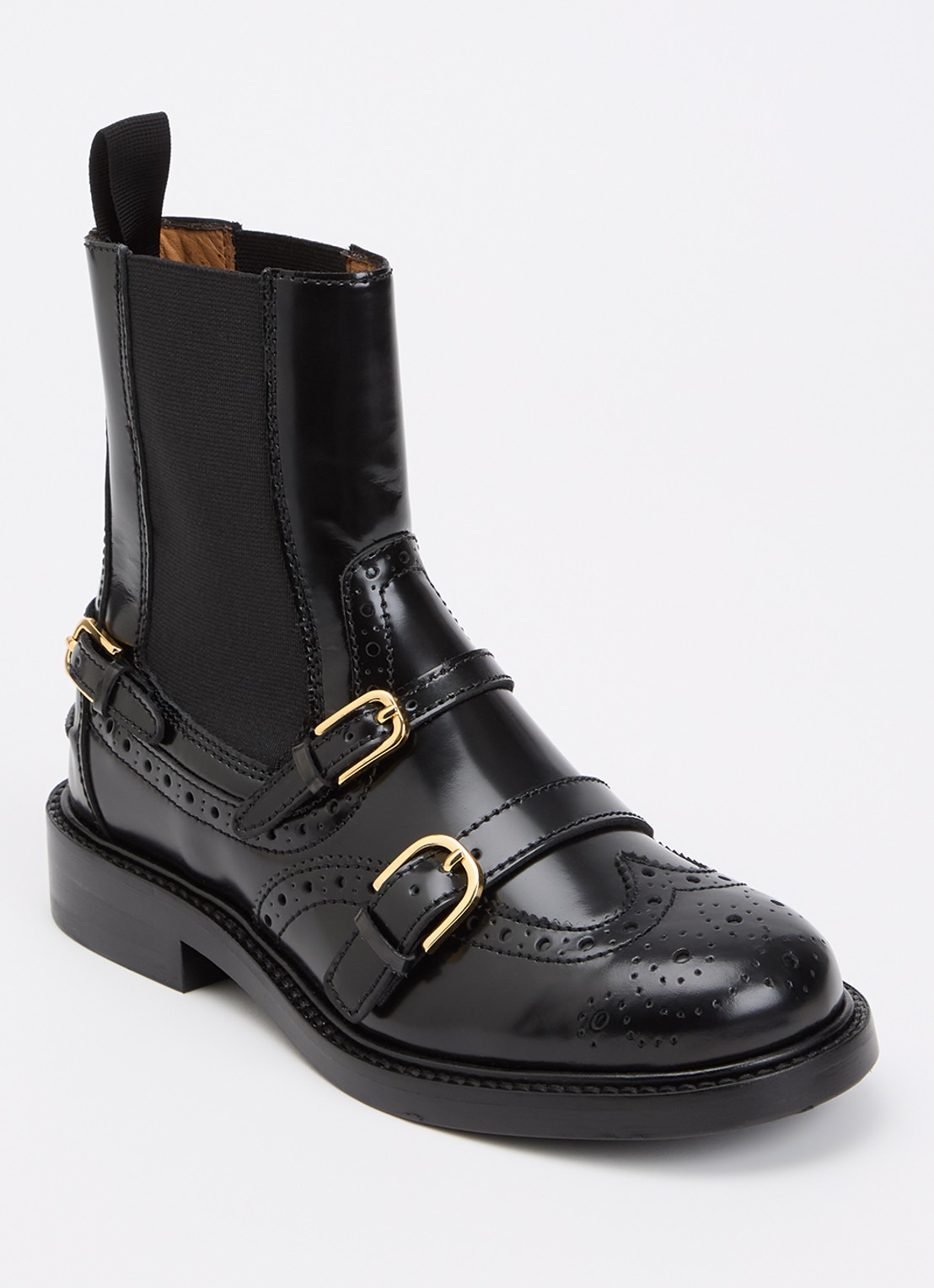 Sandro Chelsea boot van leer - voorkant 2 zwart