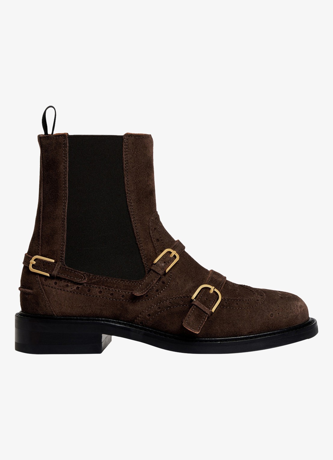 Sandro Chelsea boot van leer - voorkant 4 bruin