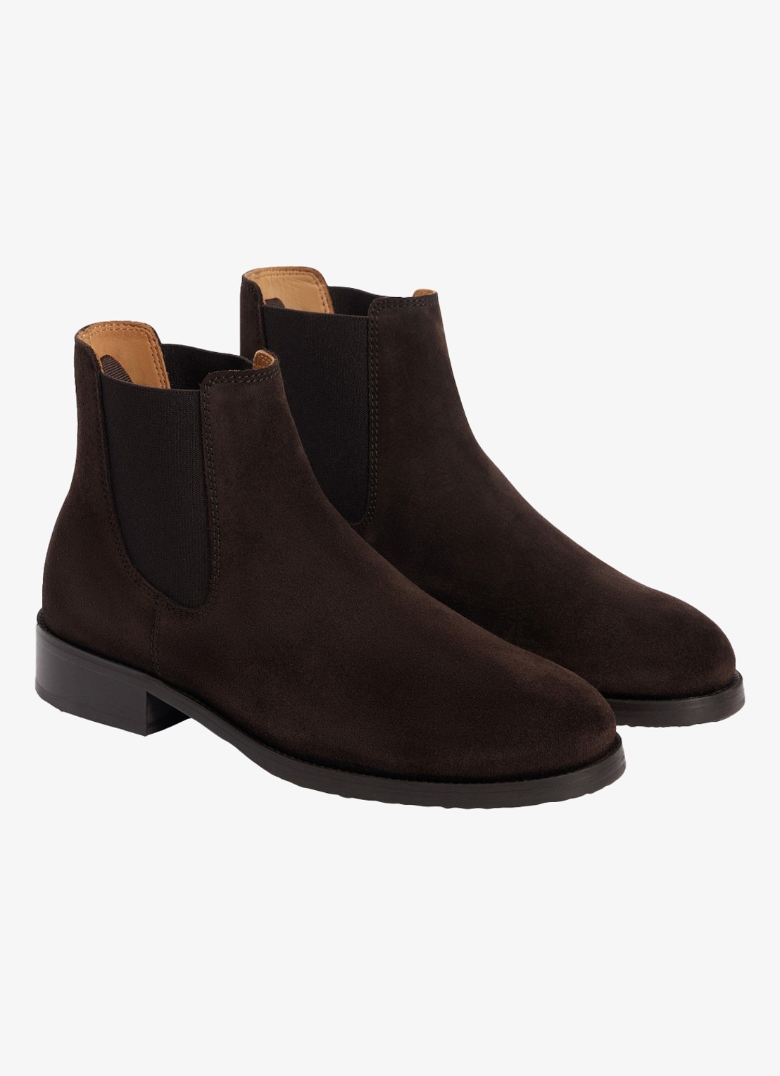 Sandro Chelsea boot van leer - detail 2 chocoladebruin