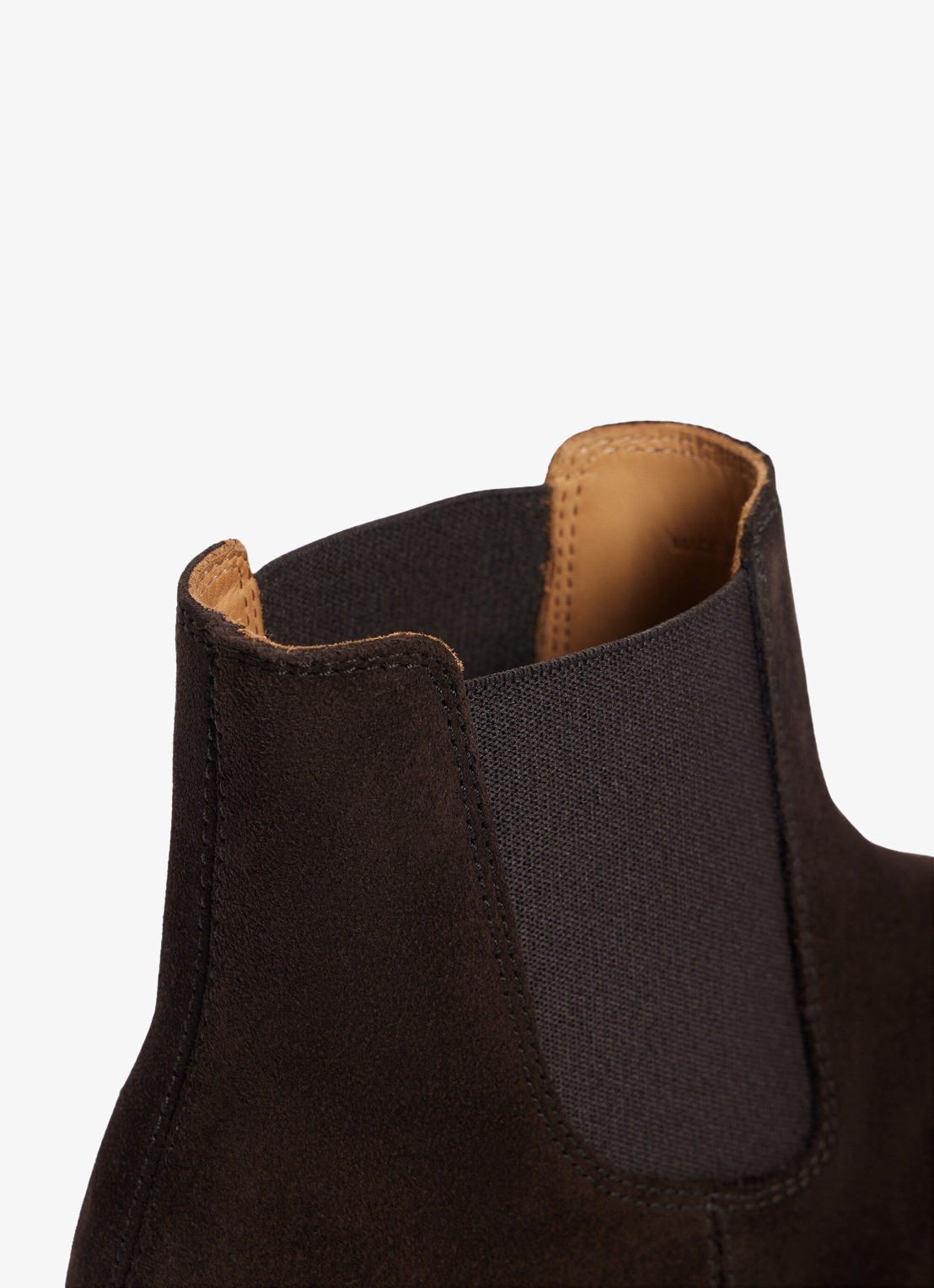 Sandro Chelsea boot van leer - detail 4 chocoladebruin