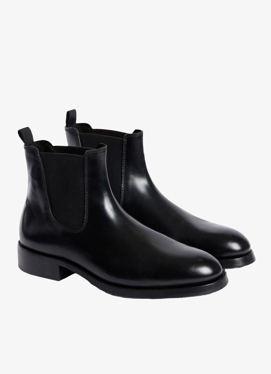Sandro Chelsea boot van leer - detail 2 black / zwart