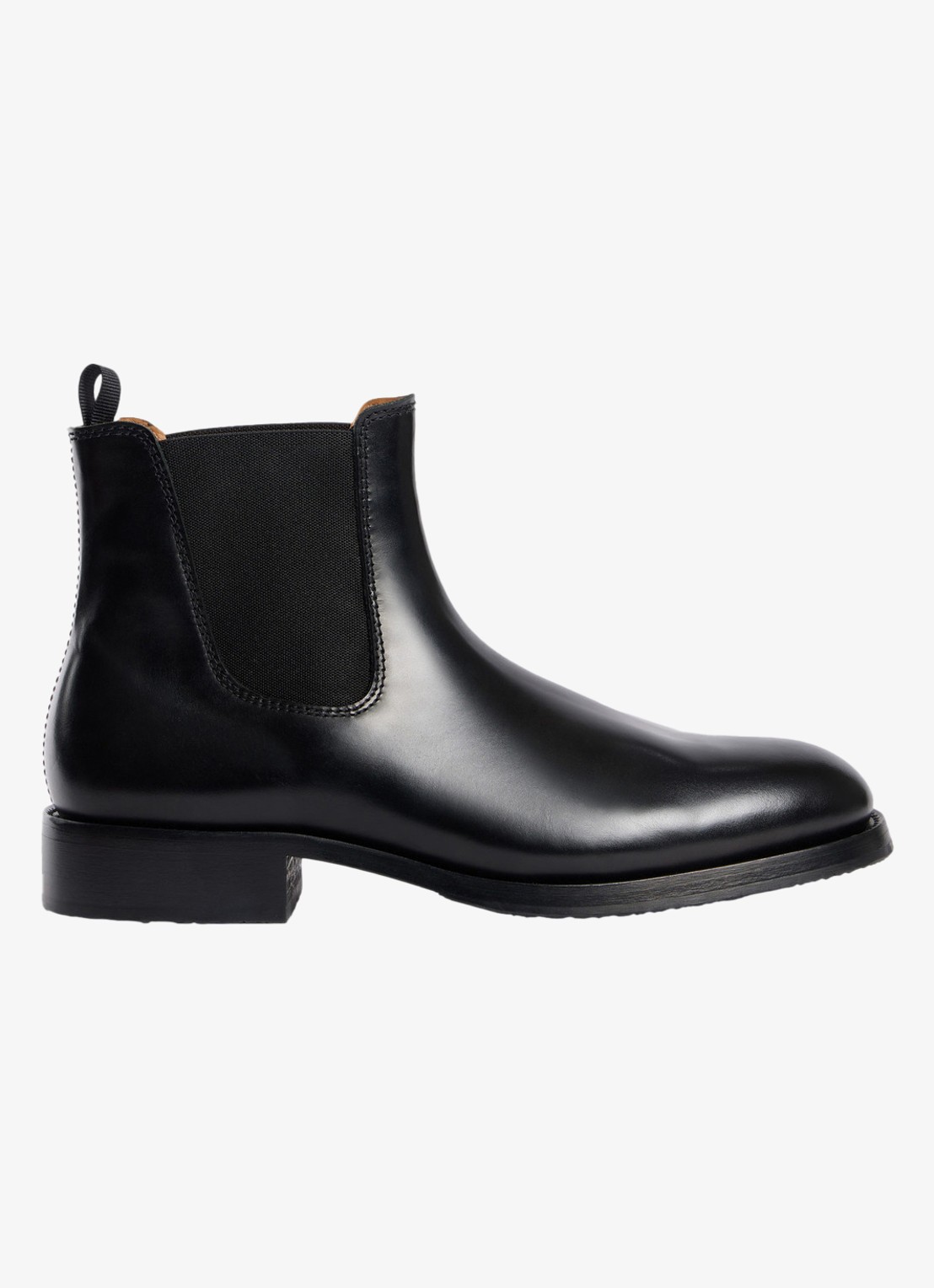 Sandro Chelsea boot van leer - voorkant 4 black / zwart