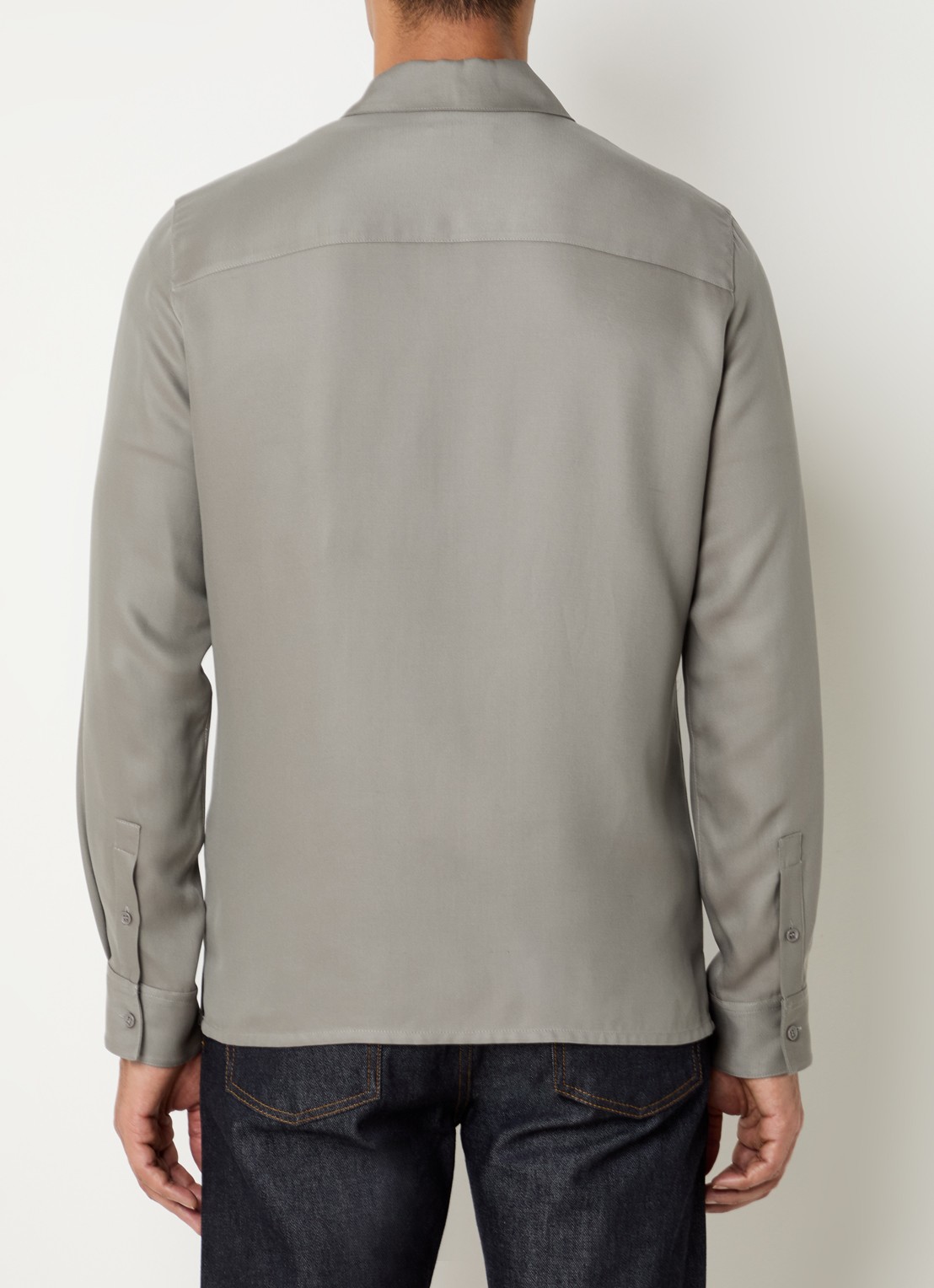 Sandro Chemise jack met kraag - achterkant grijs