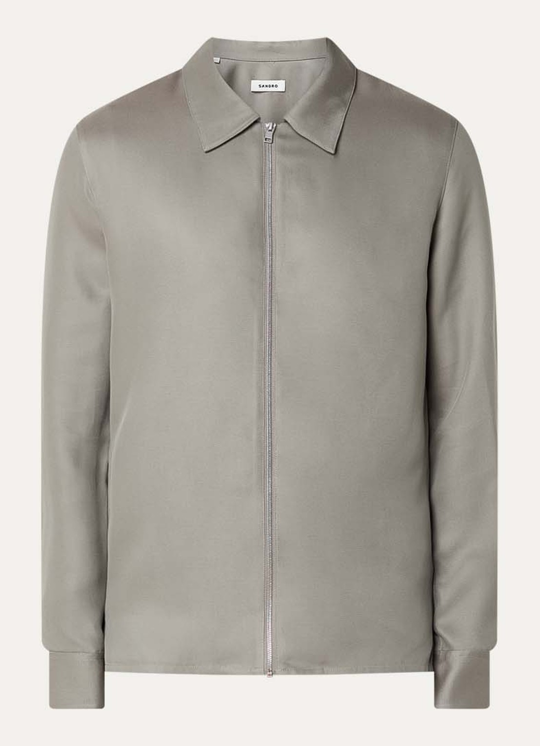 Sandro Chemise jack met kraag - voorkant 2 grijs