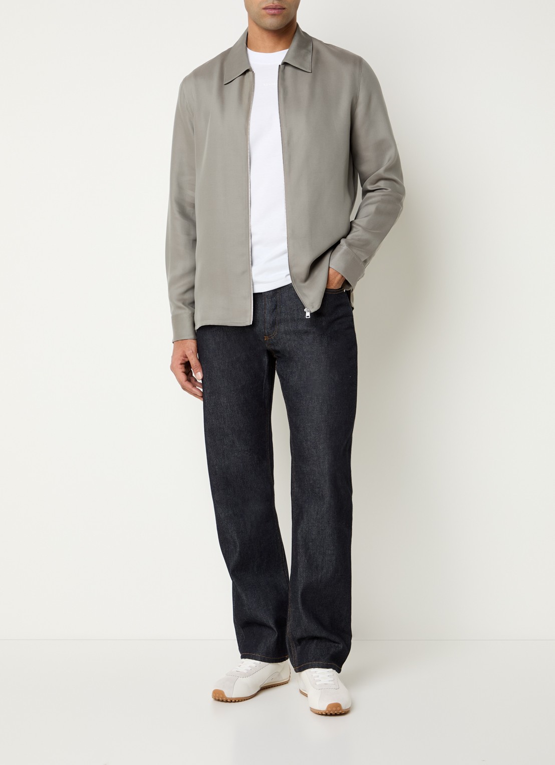 Sandro Chemise jack met kraag - voorkant 3 grijs