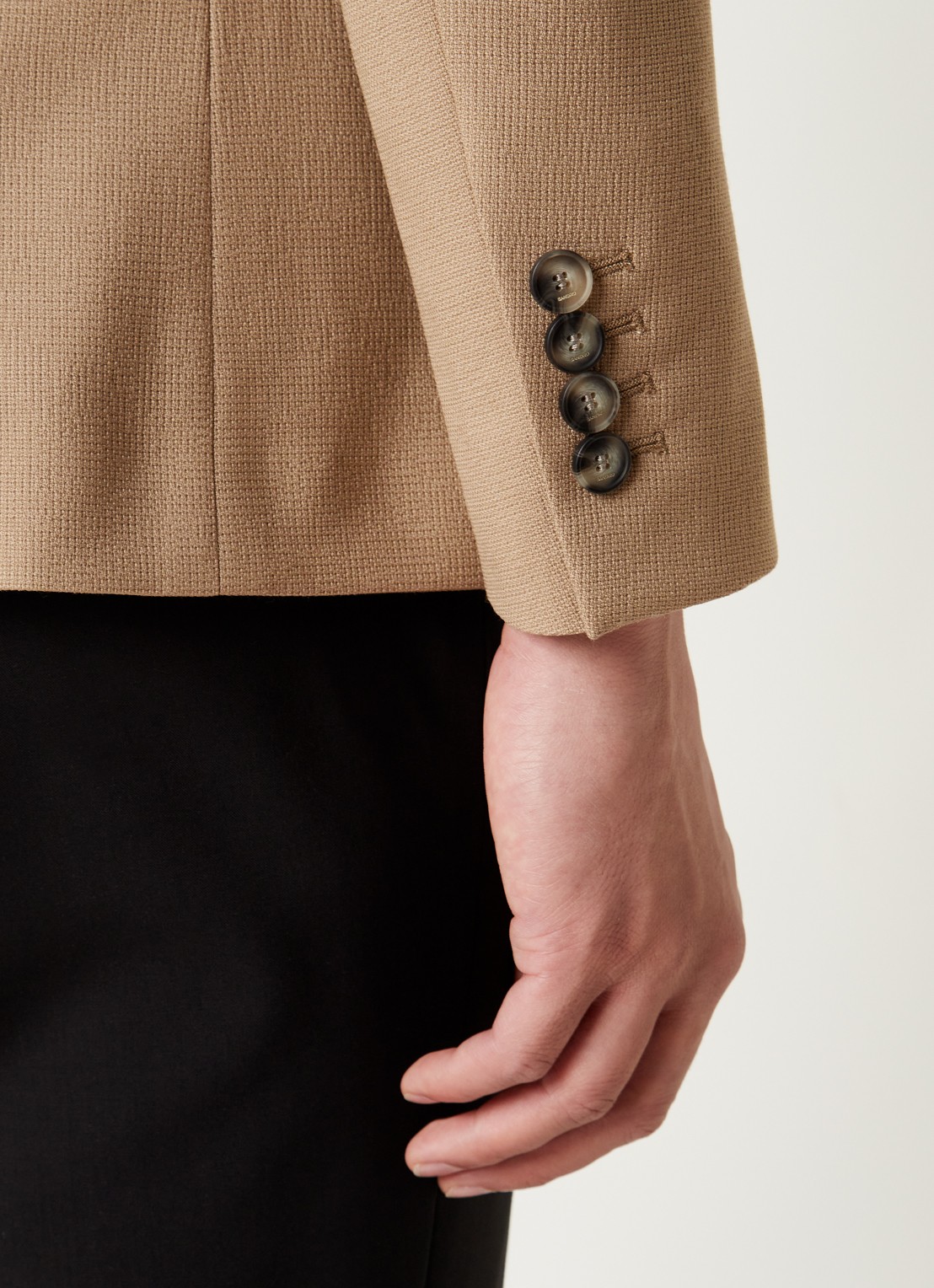 Sandro Colbert van wol met klepzakken - detail 6 zand