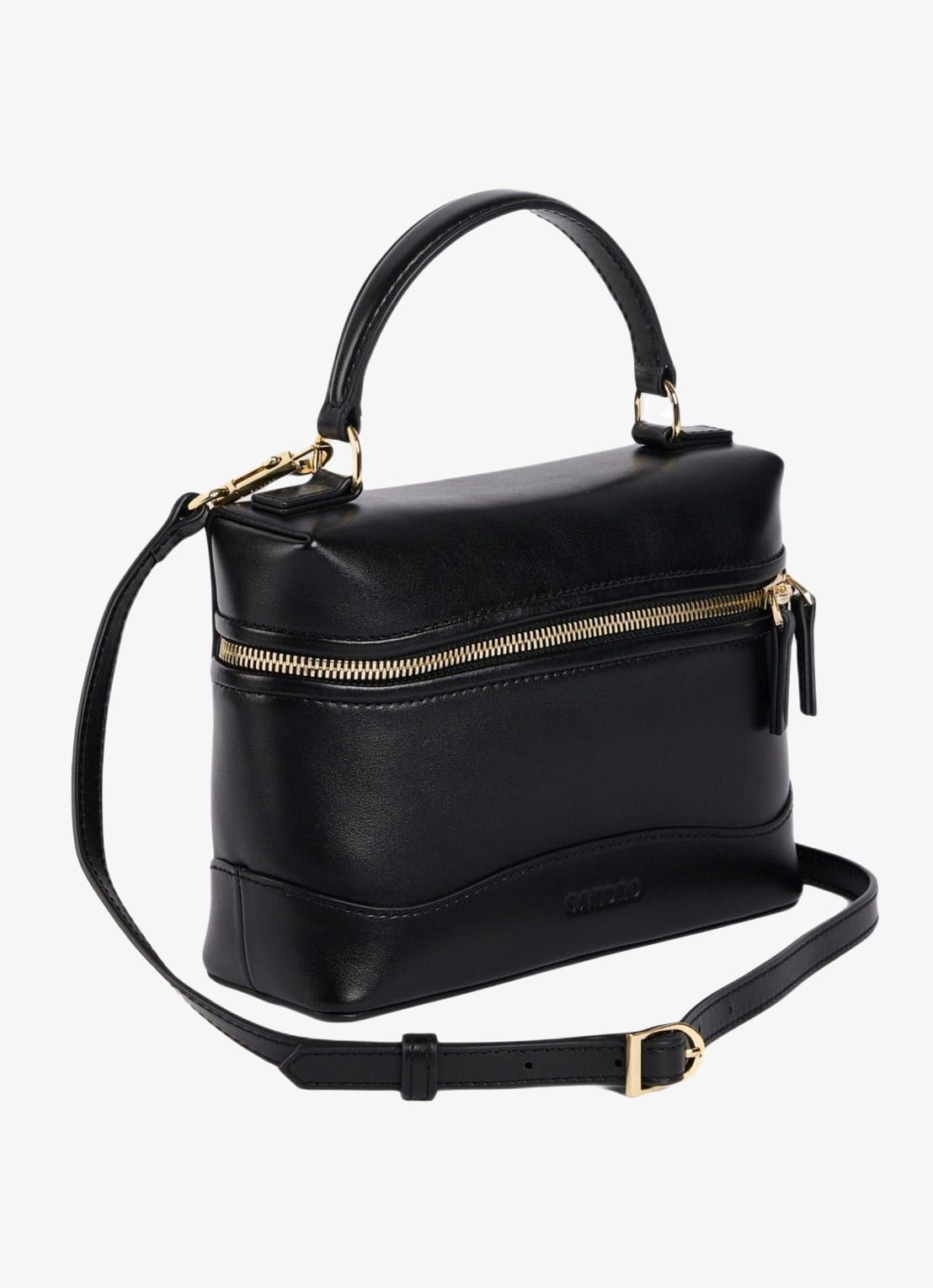 Sandro Crossbody van leer - detail 3 zwart