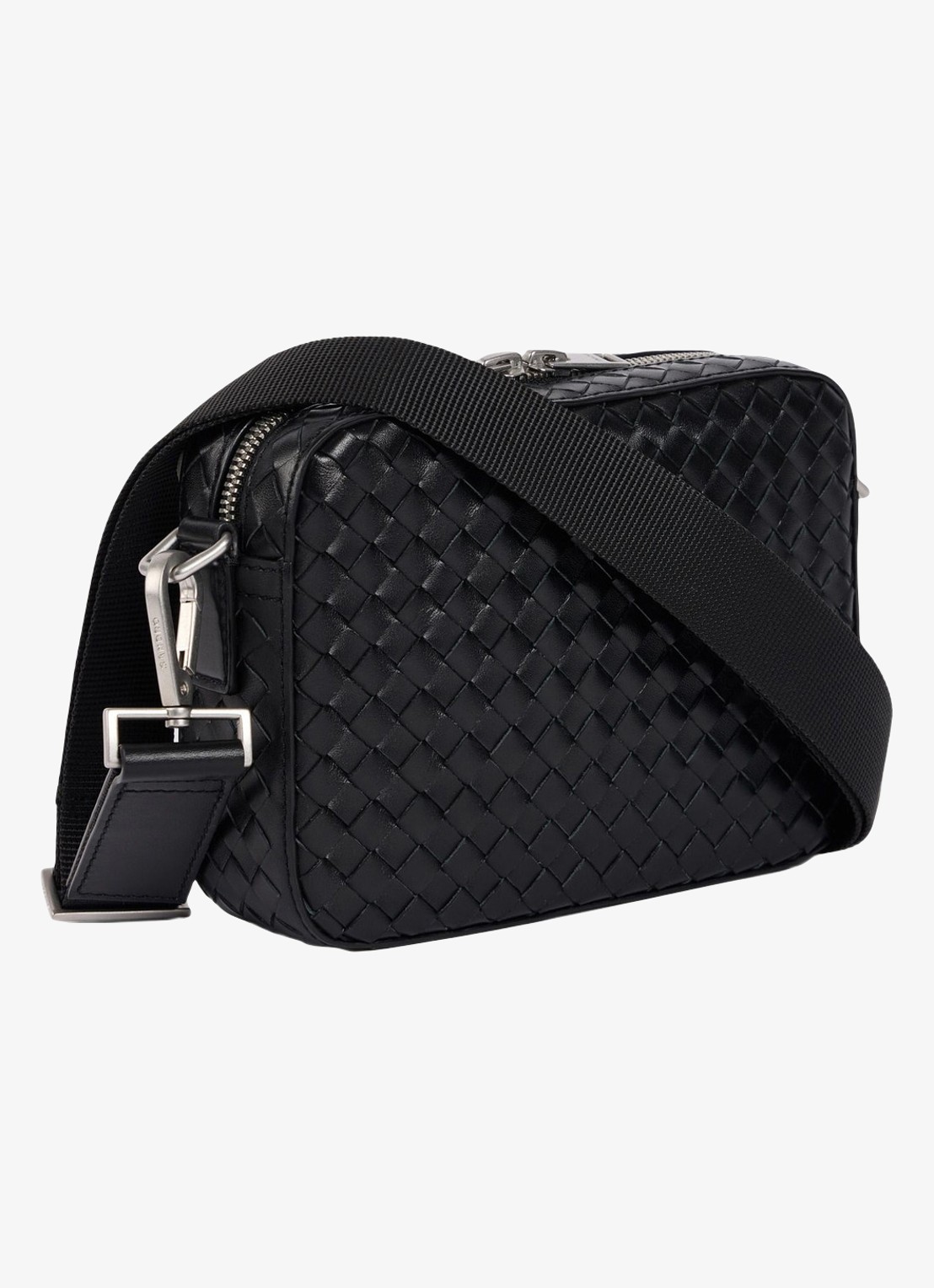 Sandro Crossbodytas van leer - detail 2 black / zwart