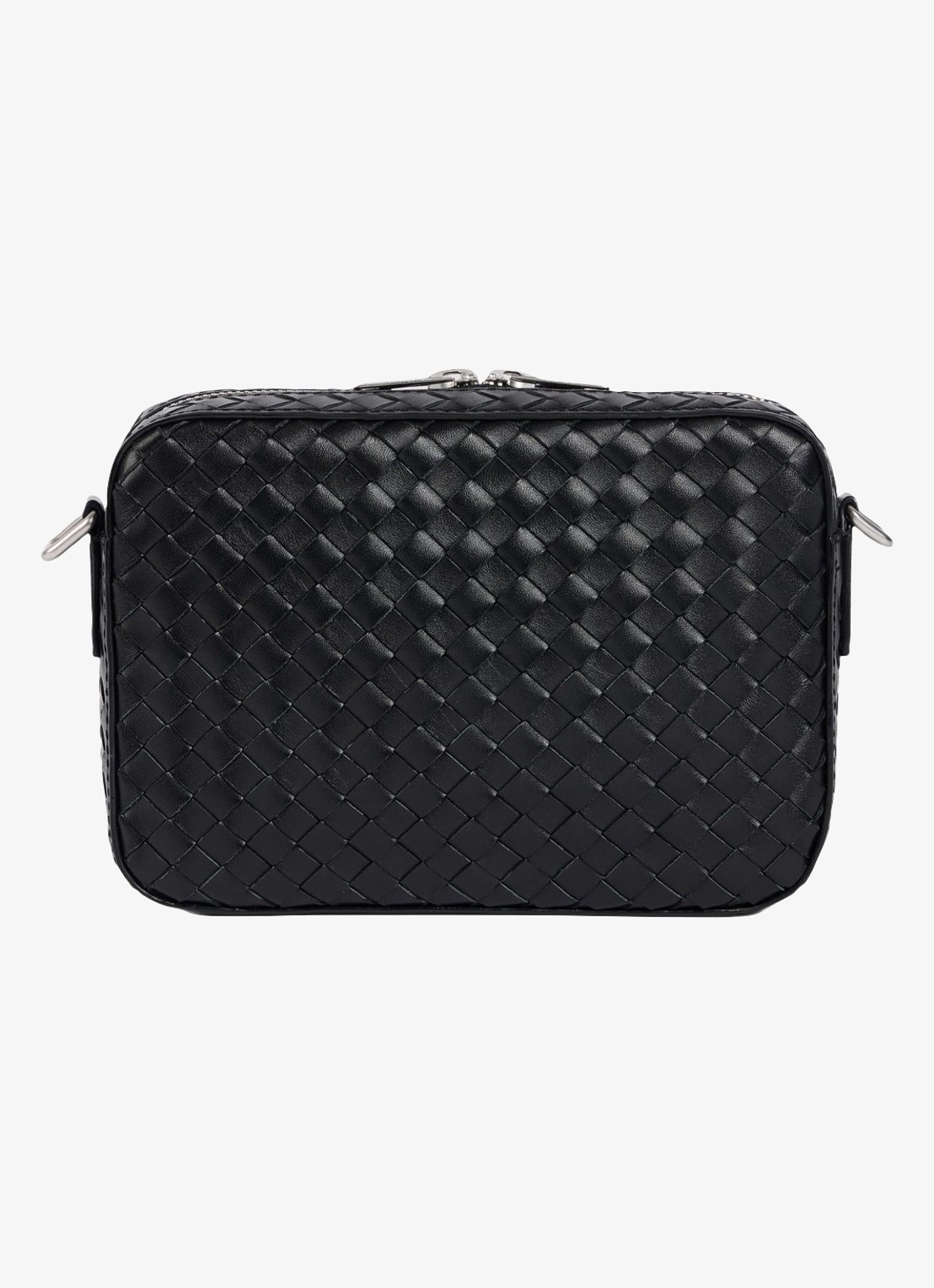 Sandro Crossbodytas van leer - detail 3 black / zwart