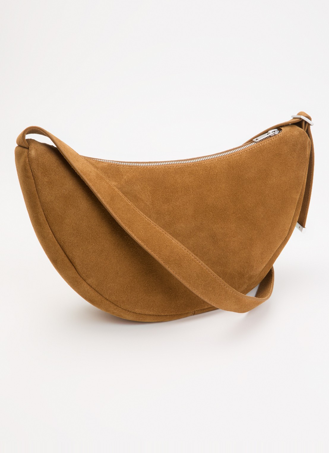 Sandro Crossbodytas van suède - achterkant 6 cognac