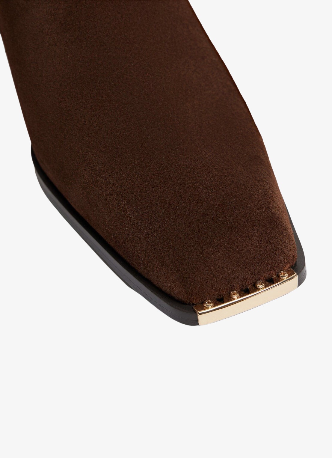 Sandro Enkellaarsje van suède - detail brown / bruin