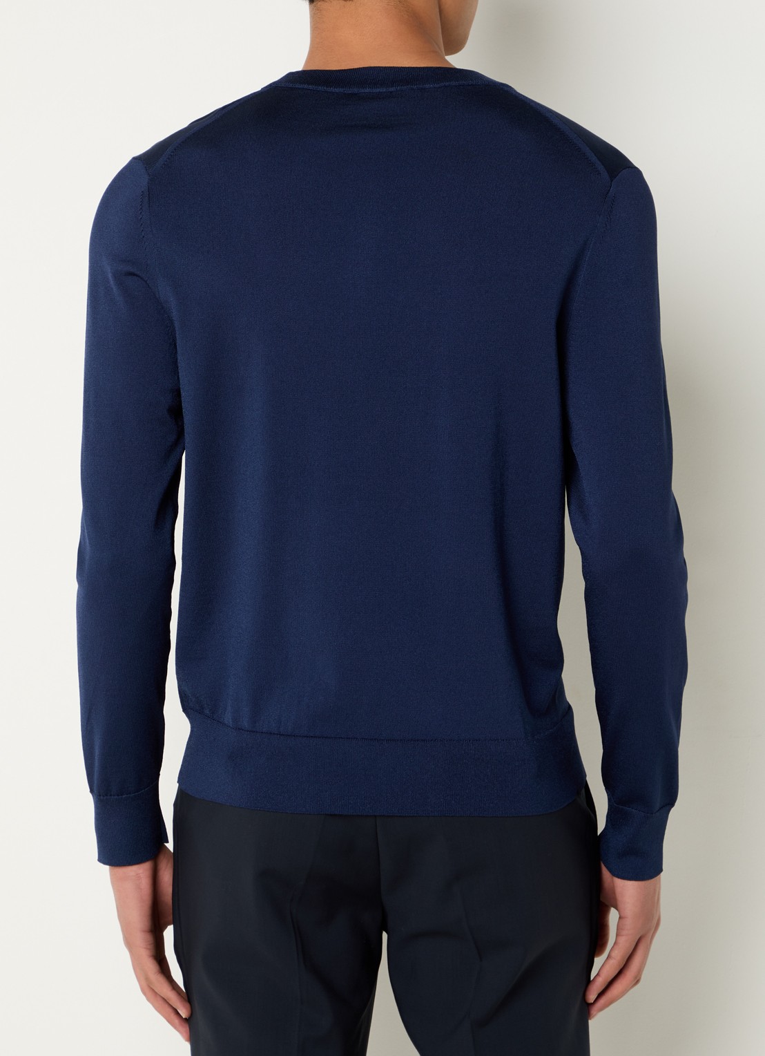 Sandro Fijngebreide pullover met ronde hals - achterkant 2 royal blue / blauw