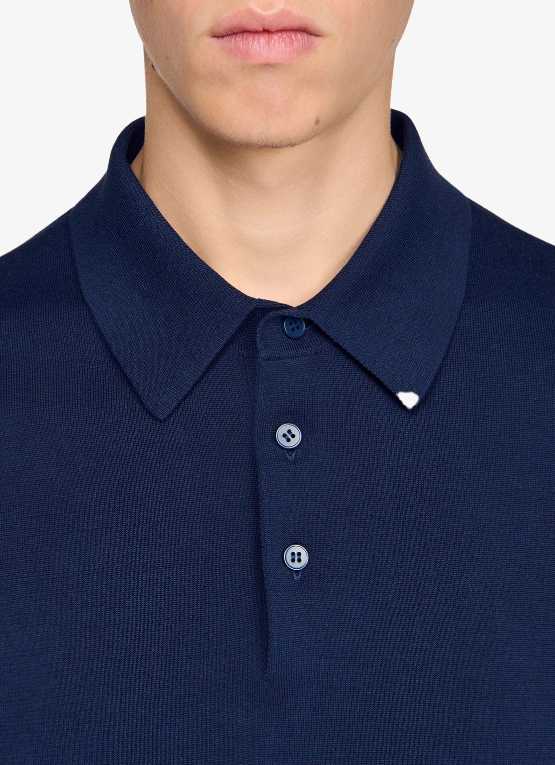 Sandro Fijngebreide trui met polokraag - detail 5 royal blue / blauw