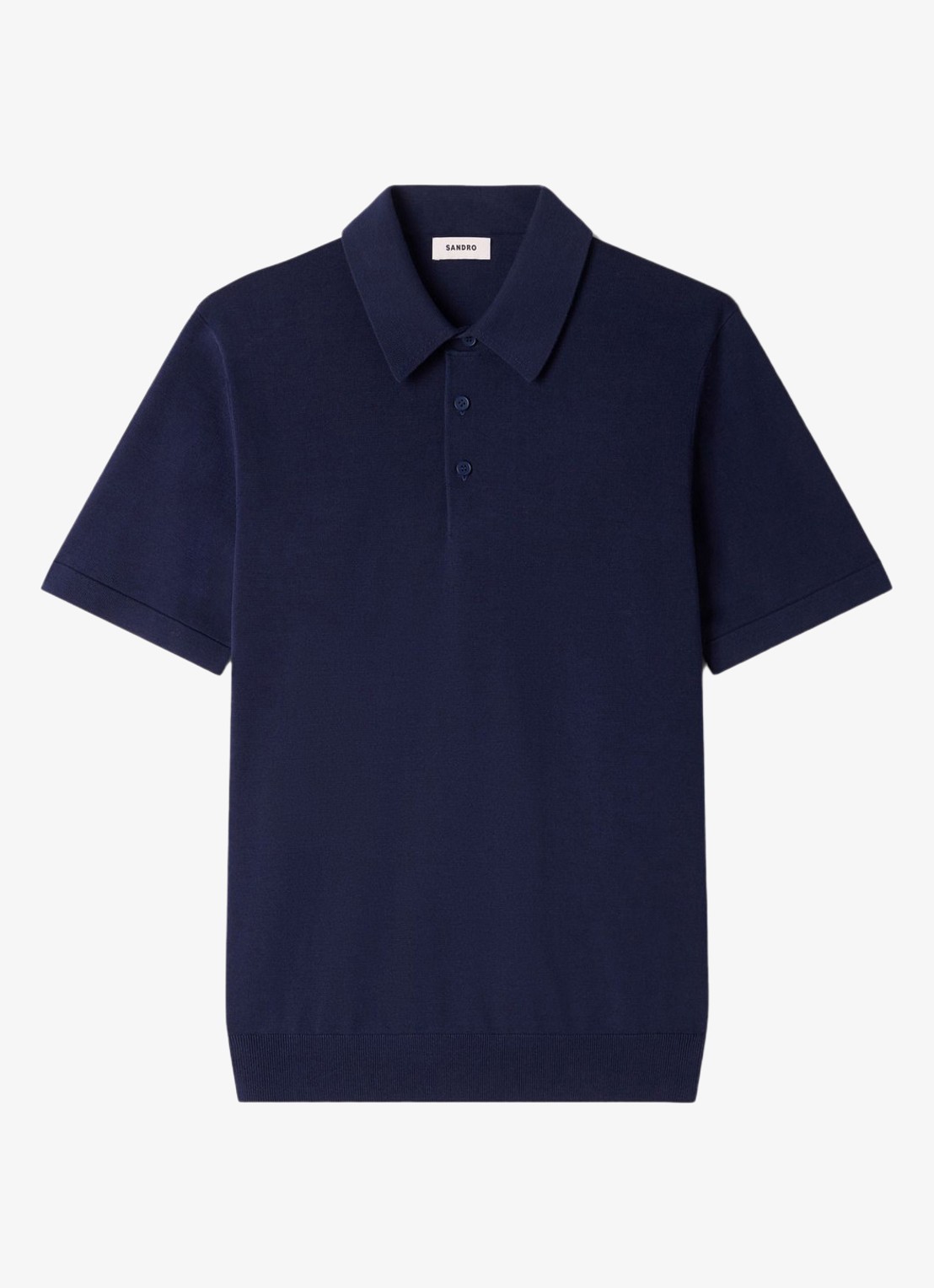 Sandro Fijngebreide trui met polokraag - voorkant 2 royal blue / blauw