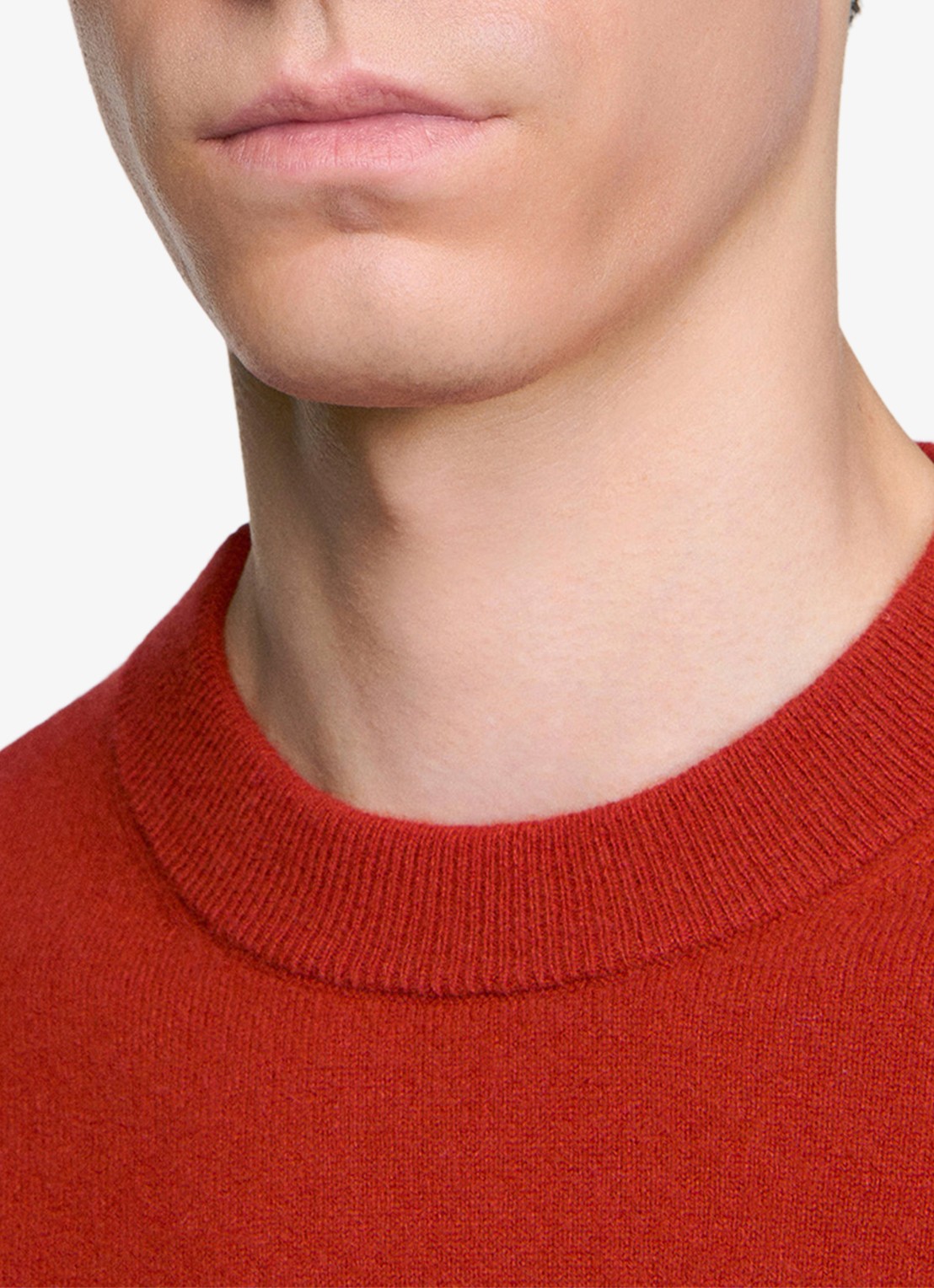 Sandro Fijngebreide trui van kasjmier - detail 2 oranjerood