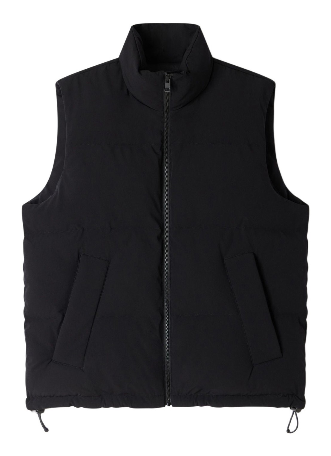 Sandro Gewatteerde bodywarmer met steekzakken - voorkant zwart