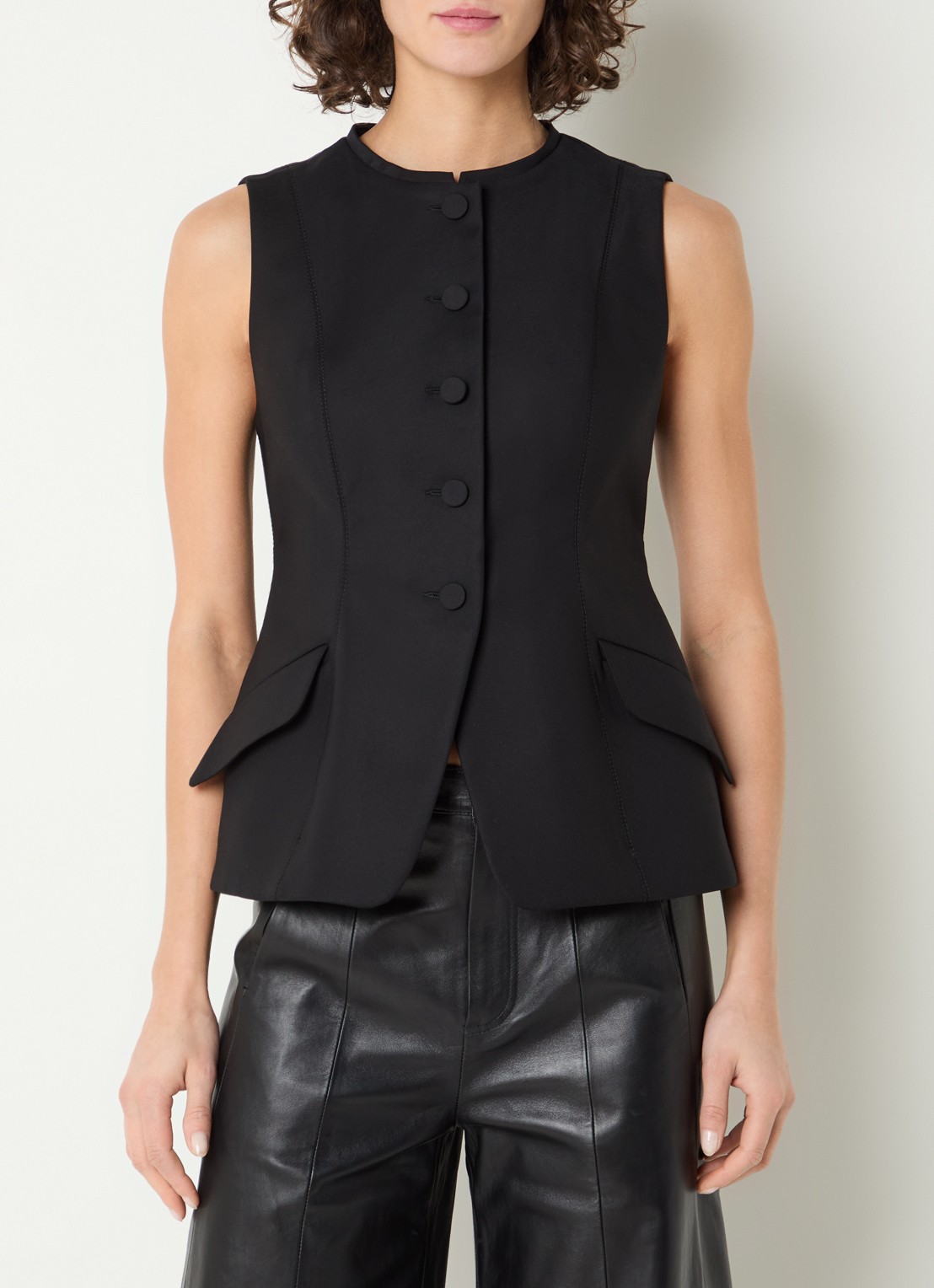 Sandro Gilet met klepzakken - detail 4 zwart