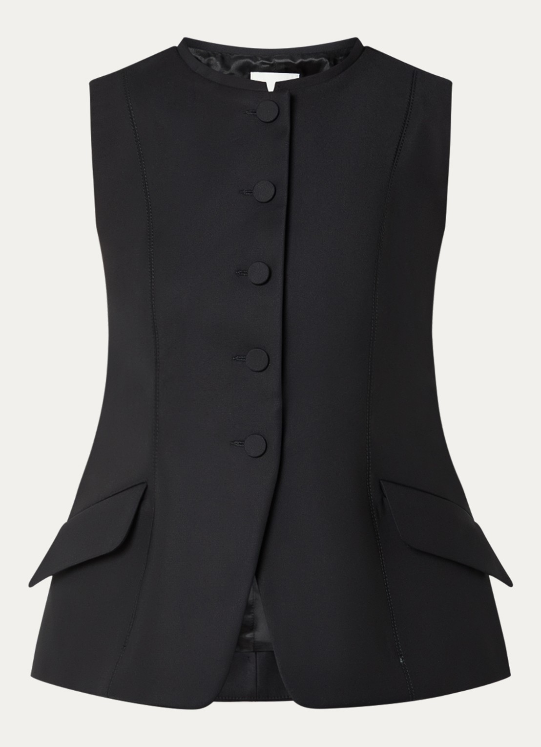 Sandro Gilet met klepzakken - voorkant 2 zwart