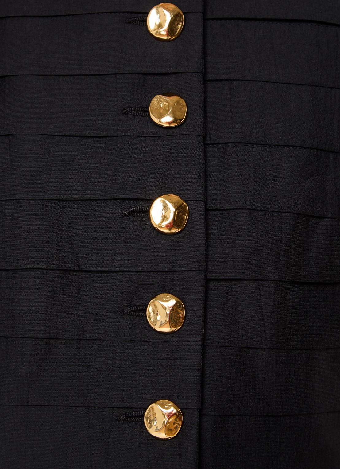 Sandro Gilet met plooien en sierknopen - detail 3 zwart