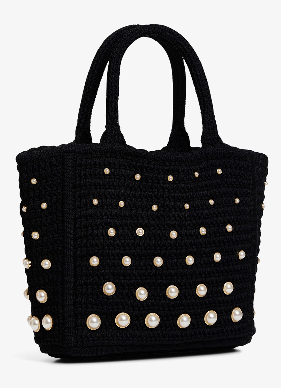 Sandro Handtas van crochet met studs - detail 2 zwart