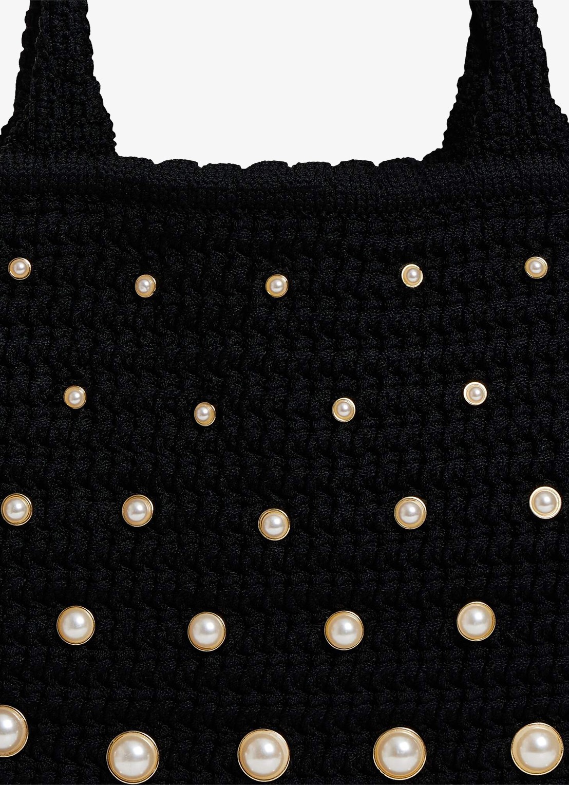 Sandro Handtas van crochet met studs - detail 3 zwart