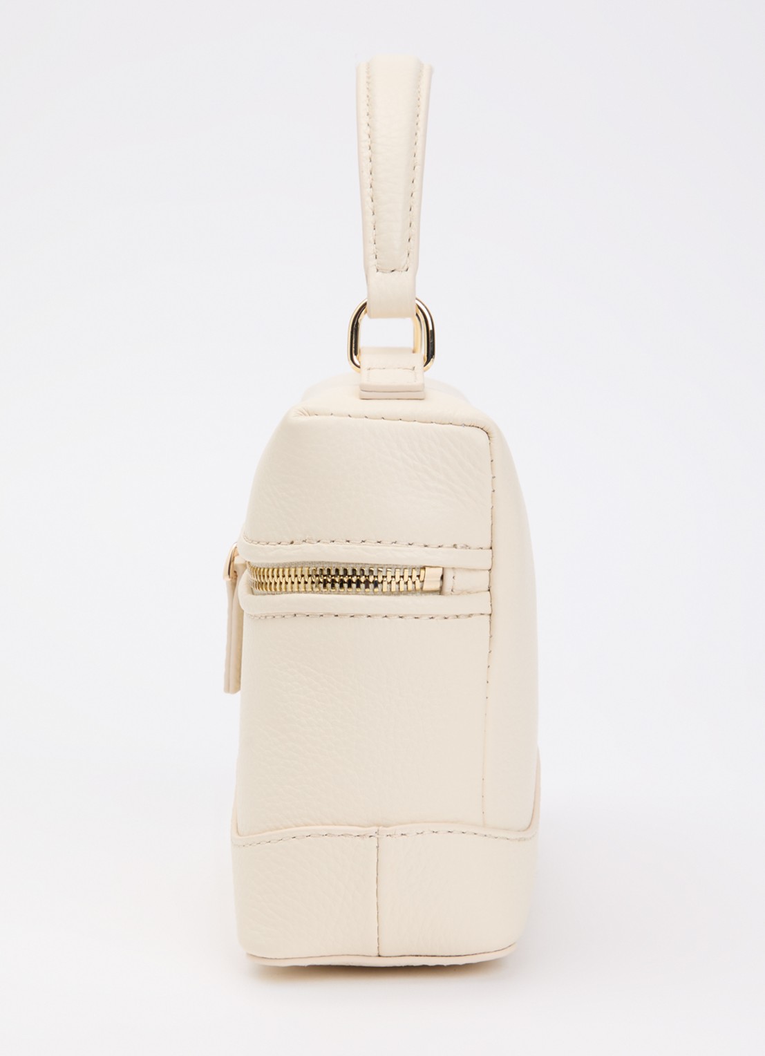 Sandro Handtas van leer met afneembare schouderriem - detail 2 beige