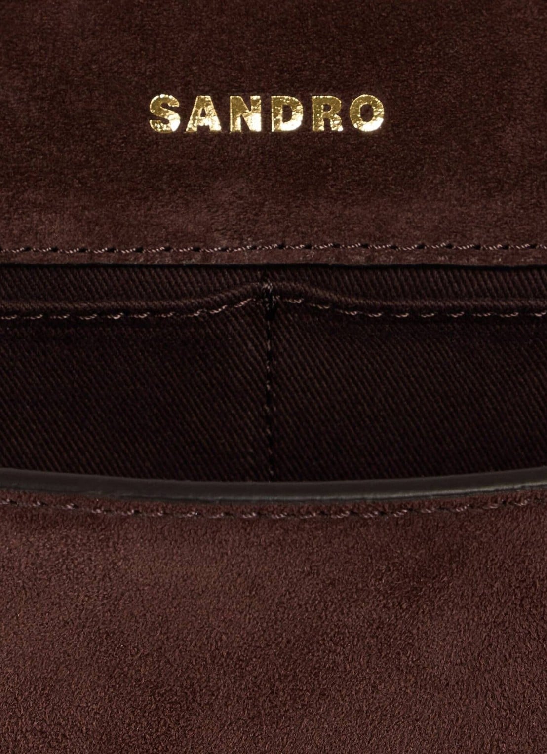 Sandro Handtas van suède - detail 5 bruin