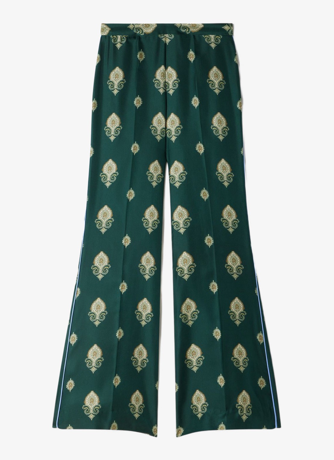 Sandro High waist flared fit broek met paisley print - voorkant 6 groen
